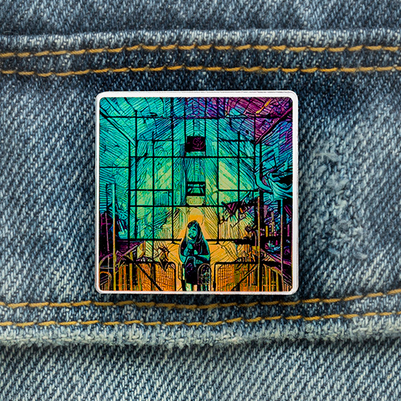 Ganesha "Cages" Art Acrylic Pin